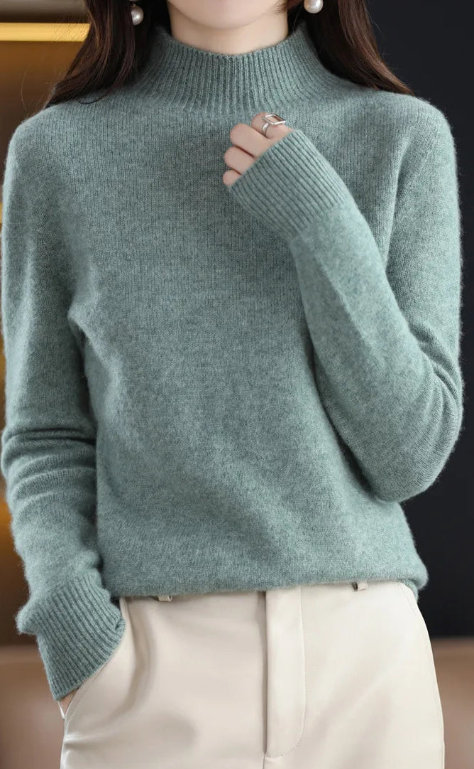 Mock-Neck Knit Sweater — Everyday Layering Essential