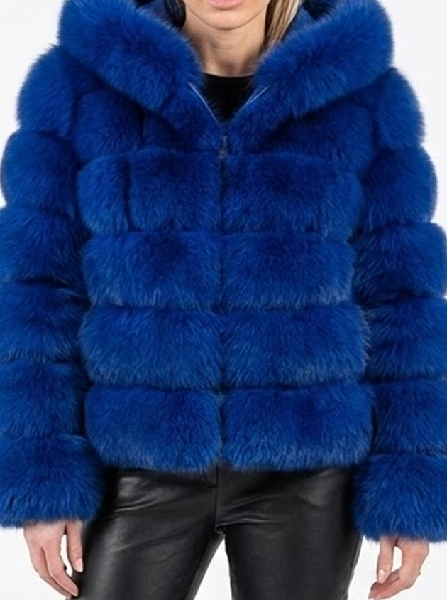 Signature Luxe Faux-Fur Hooded Coat