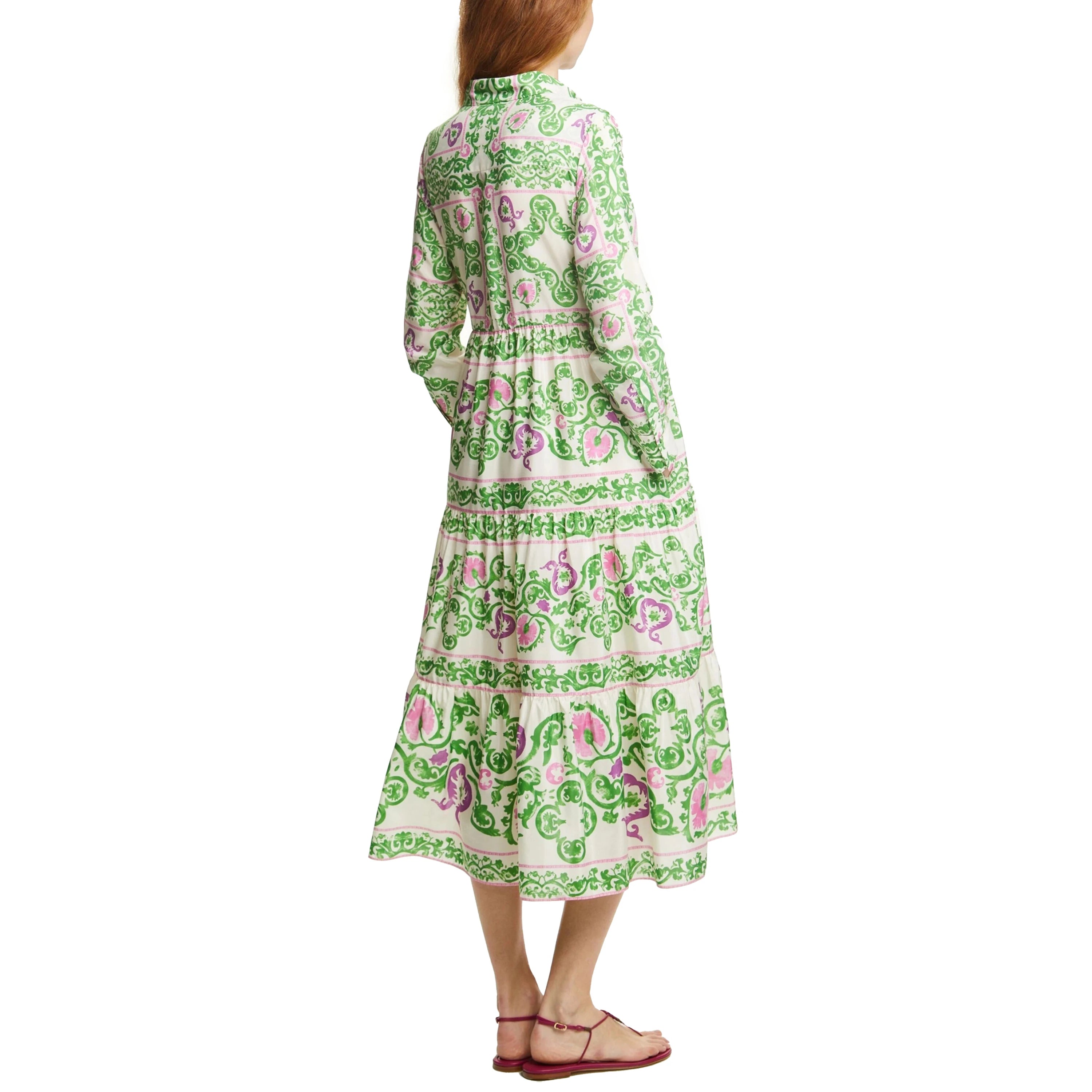 CHCH Floral Midi Dress – Elegant Summer Loose Shirt Dress