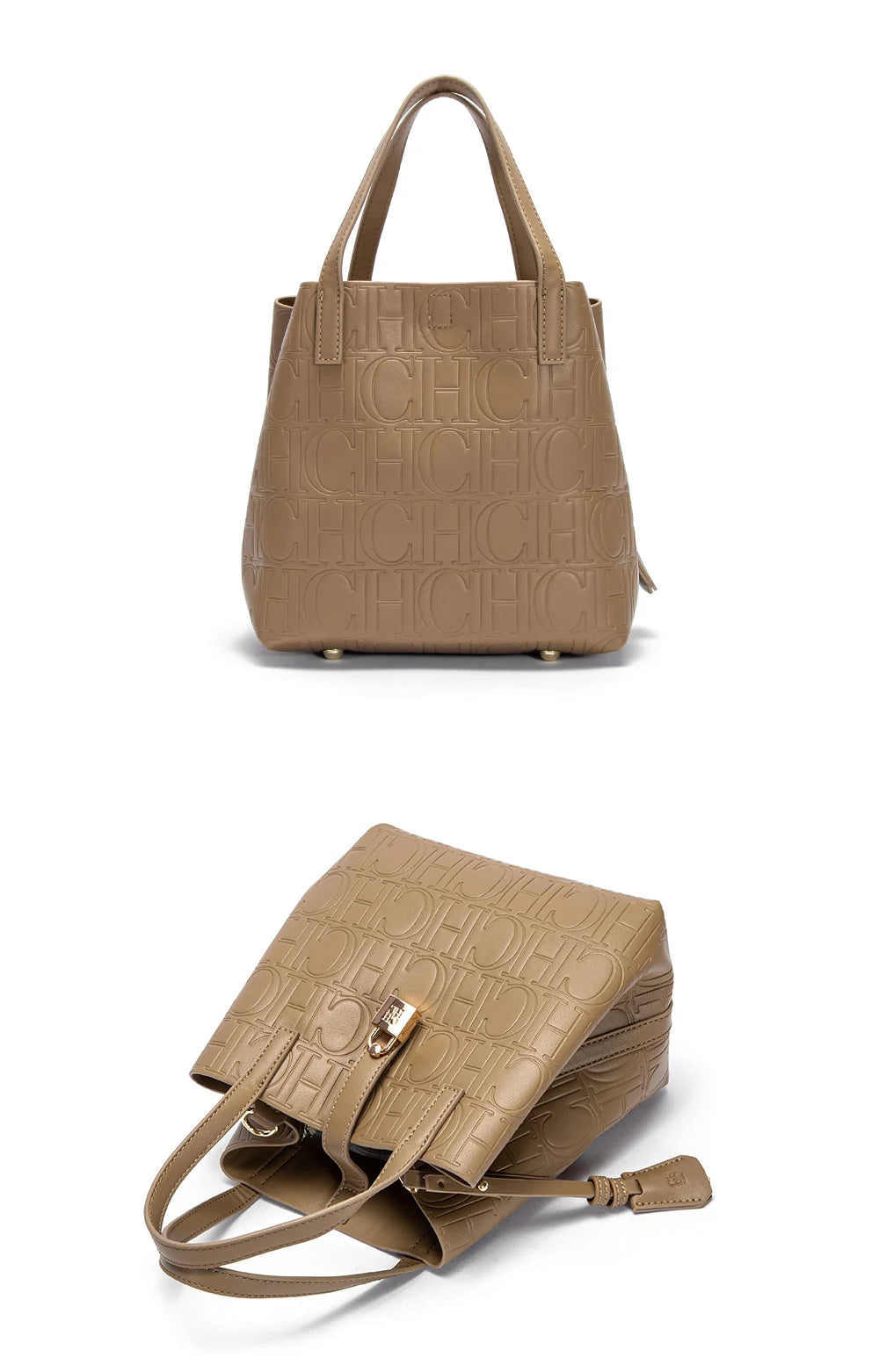 CHCH Luxury Embossed Tote Bag – Structured Casual Shopper