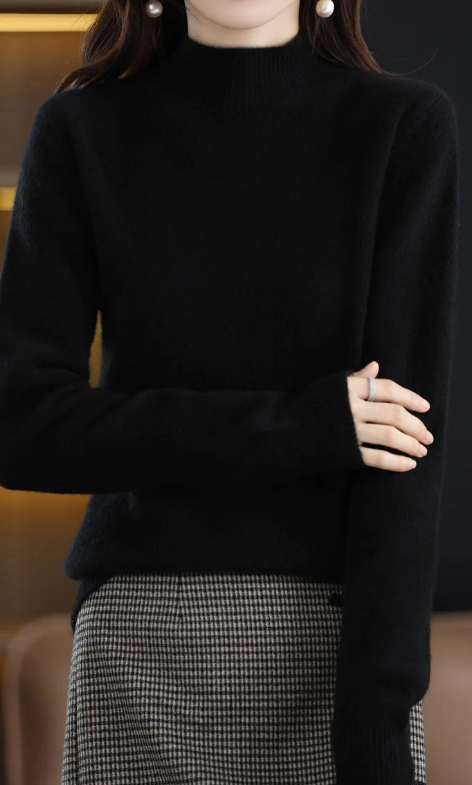 Mock-Neck Knit Sweater — Everyday Layering Essential