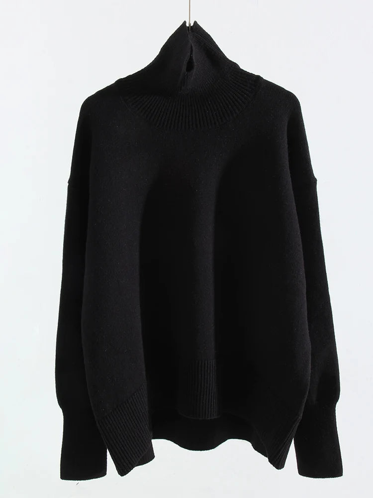 Signature Heavy Knit Turtleneck Sweater — Oversized Fit