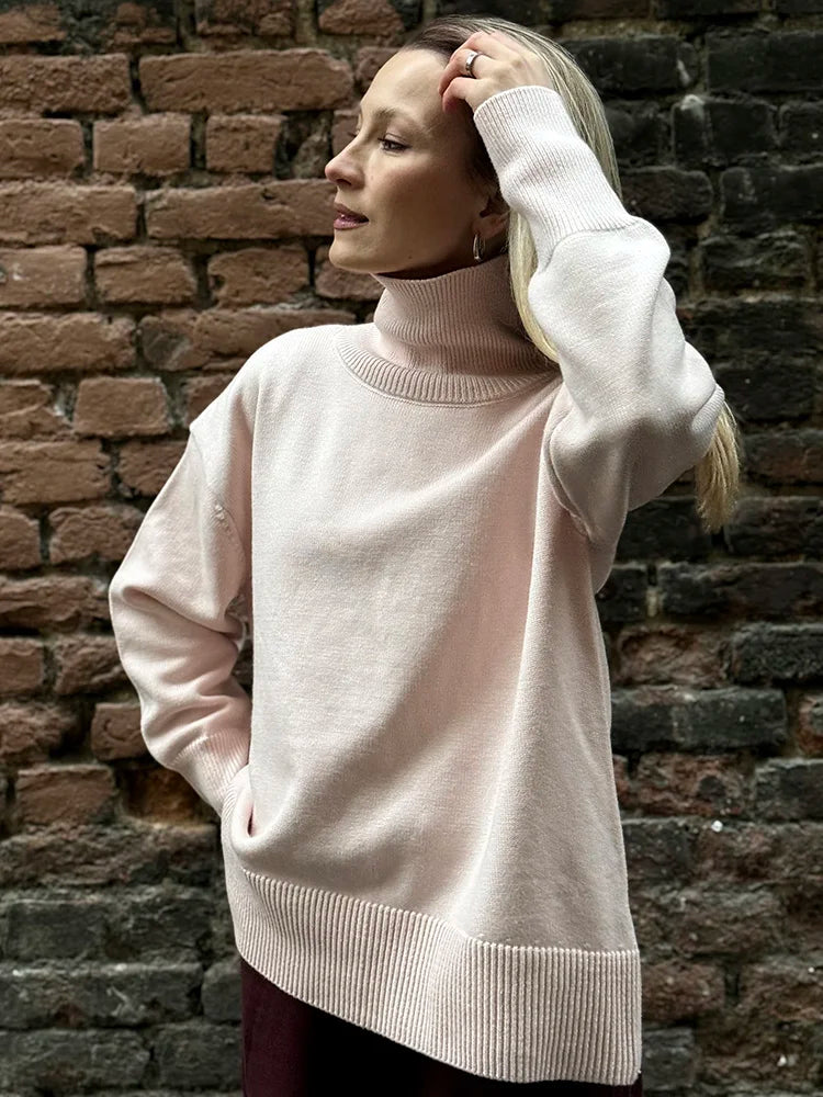 Signature Heavy Knit Turtleneck Sweater — Oversized Fit