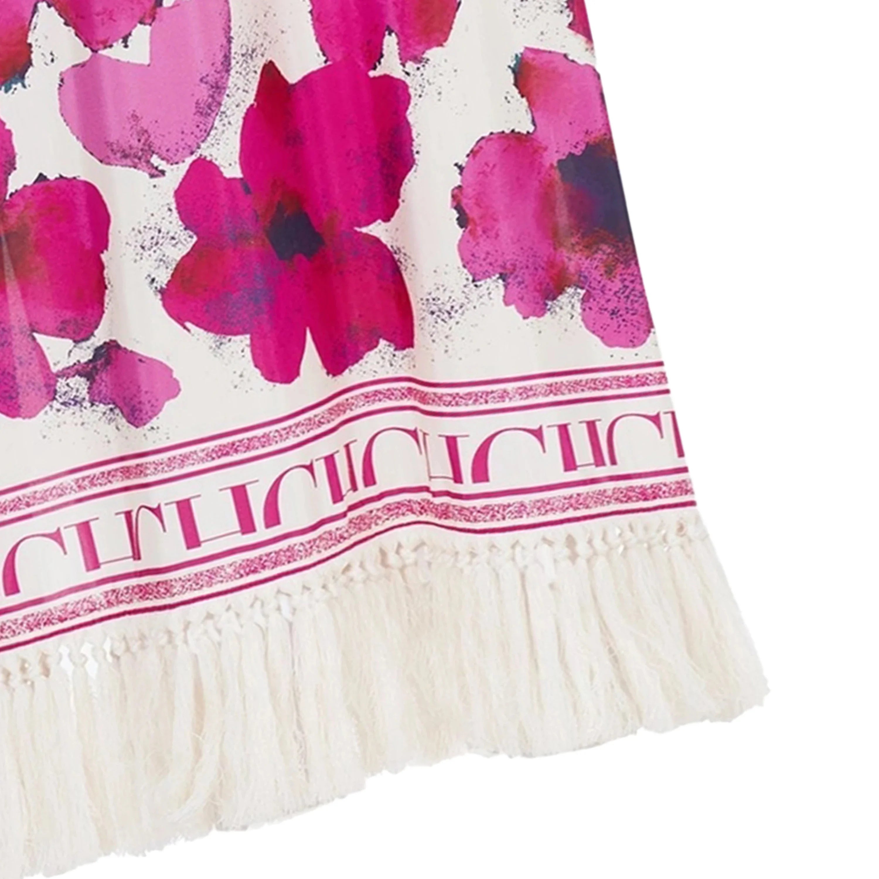 CHCH Floral Maxi Dress – Elegant Summer V-Neck Loose Fit