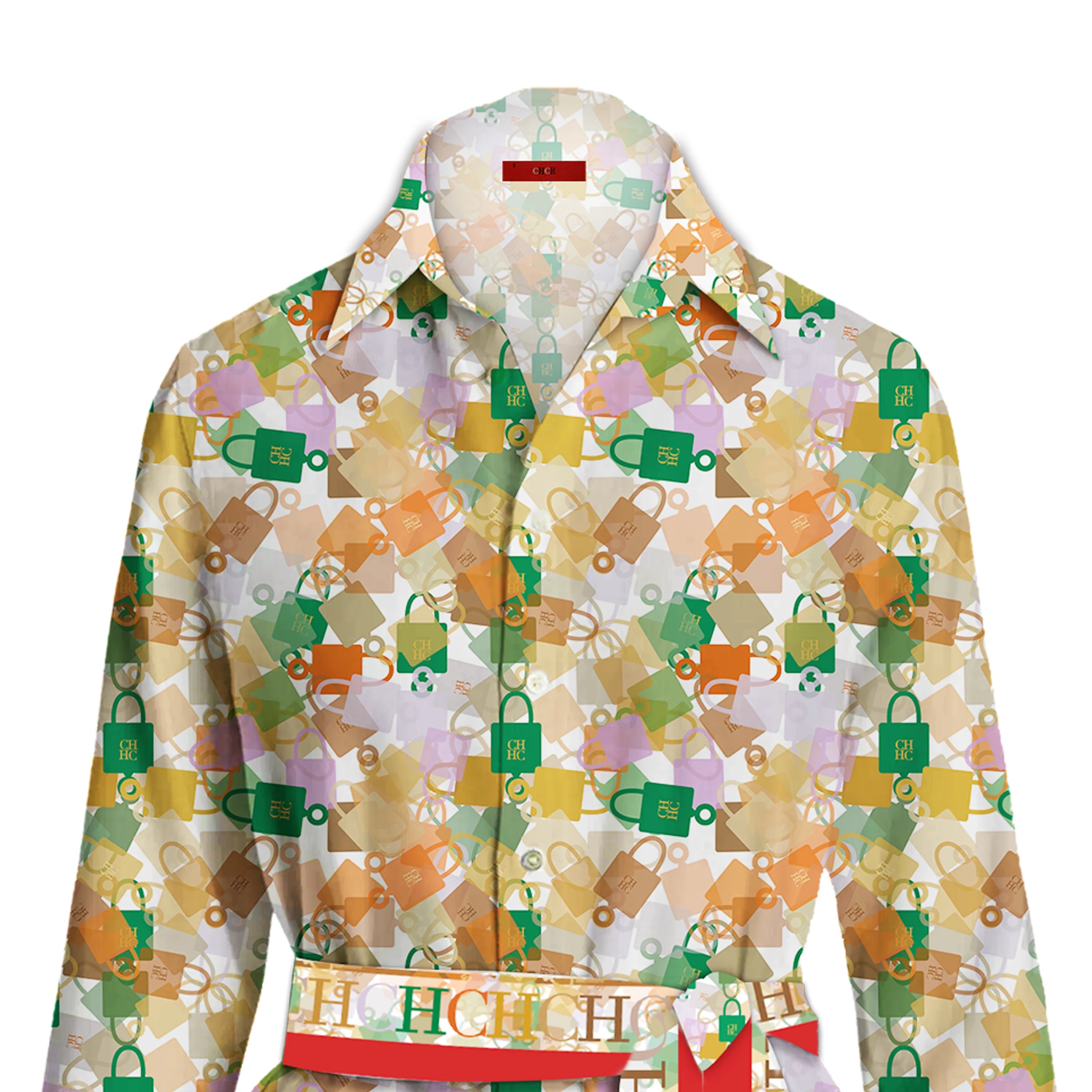 CHCH Printed Midi Shirt Dress – Elegant Summer Casual Dress