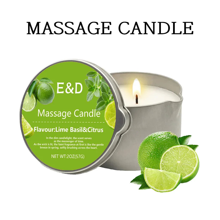 Rose Scented Massage Oil Candle – Romantic Aromatherapy Spa Candle