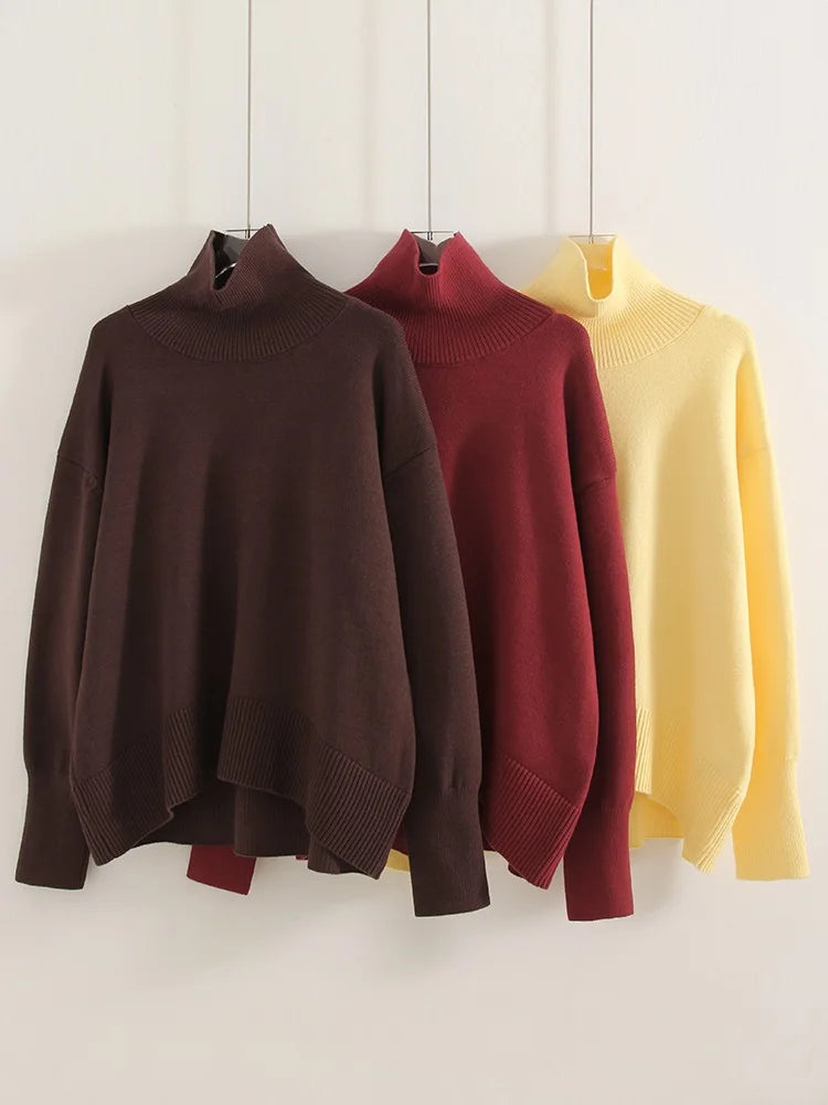 Signature Heavy Knit Turtleneck Sweater — Oversized Fit