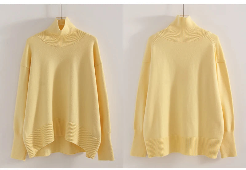 Signature Heavy Knit Turtleneck Sweater — Oversized Fit