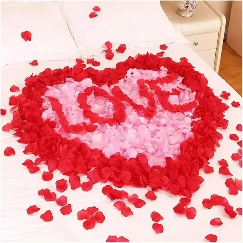 Romantic Rose Petals Set – Artificial Silk Flower Decoration