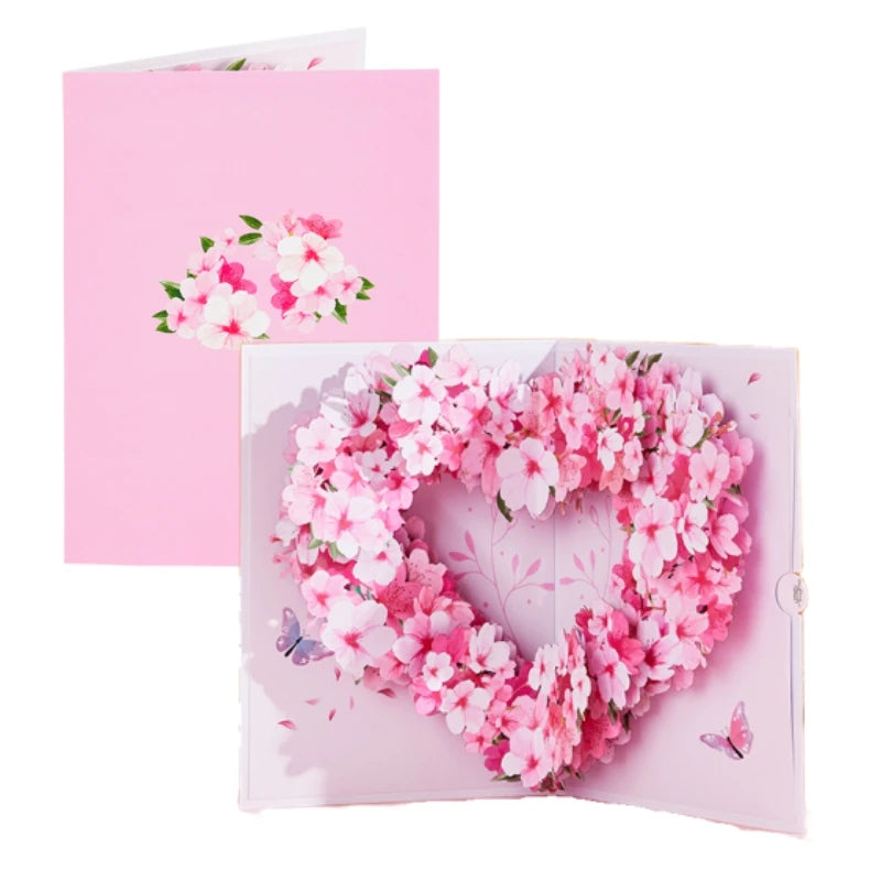3D Orchid Pop-Up Greeting Card with Envelope – Elegant Floral Surprise Card