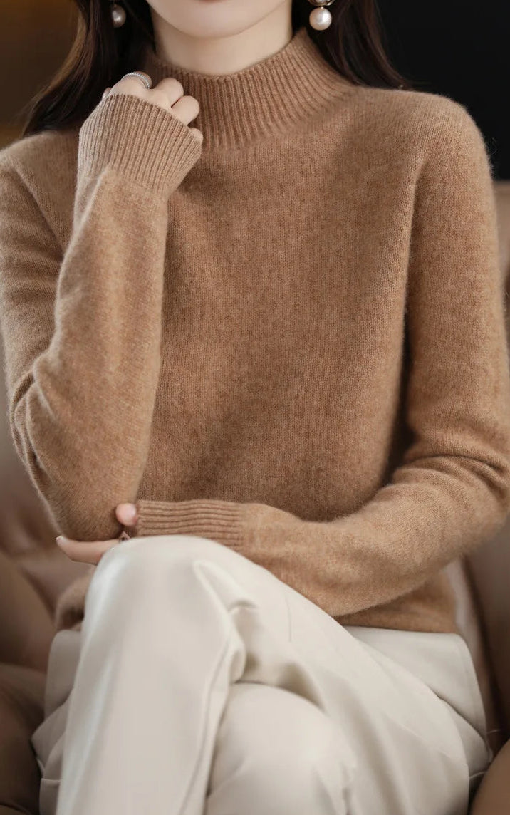 Mock-Neck Knit Sweater — Everyday Layering Essential