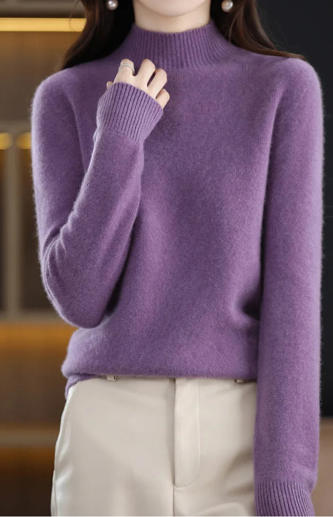 Mock-Neck Knit Sweater — Everyday Layering Essential