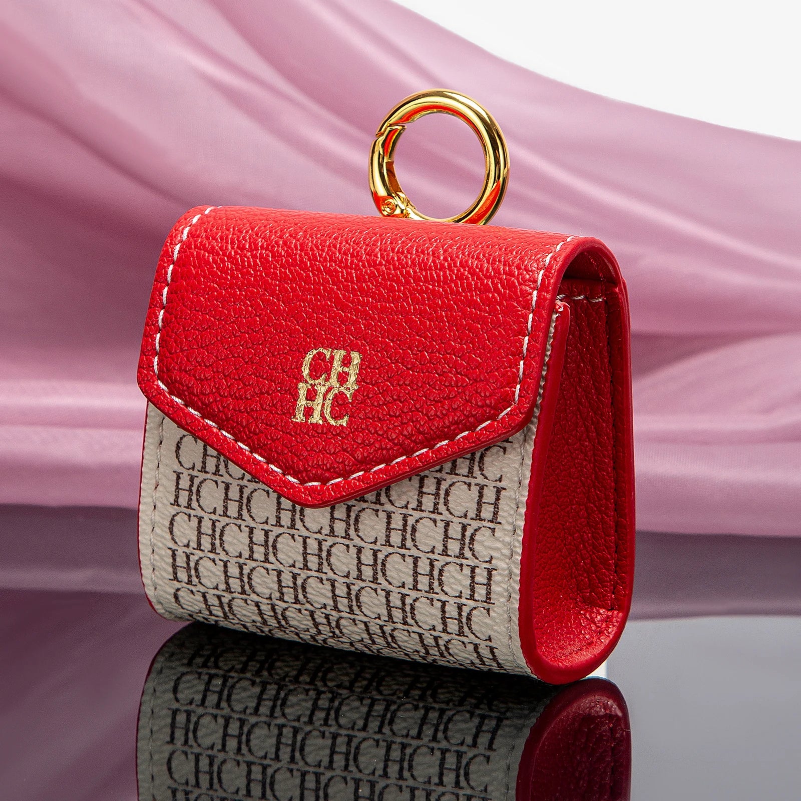 CHCH Luxury Signature Monogram Key Pouch – Mini Wallet Edition