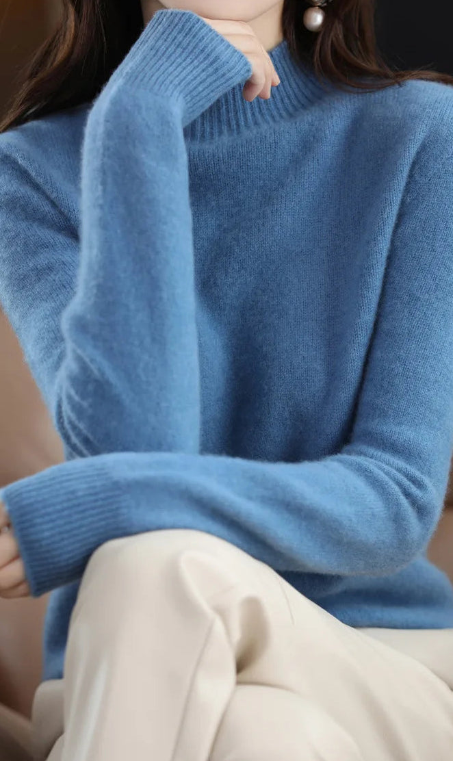 Mock-Neck Knit Sweater — Everyday Layering Essential