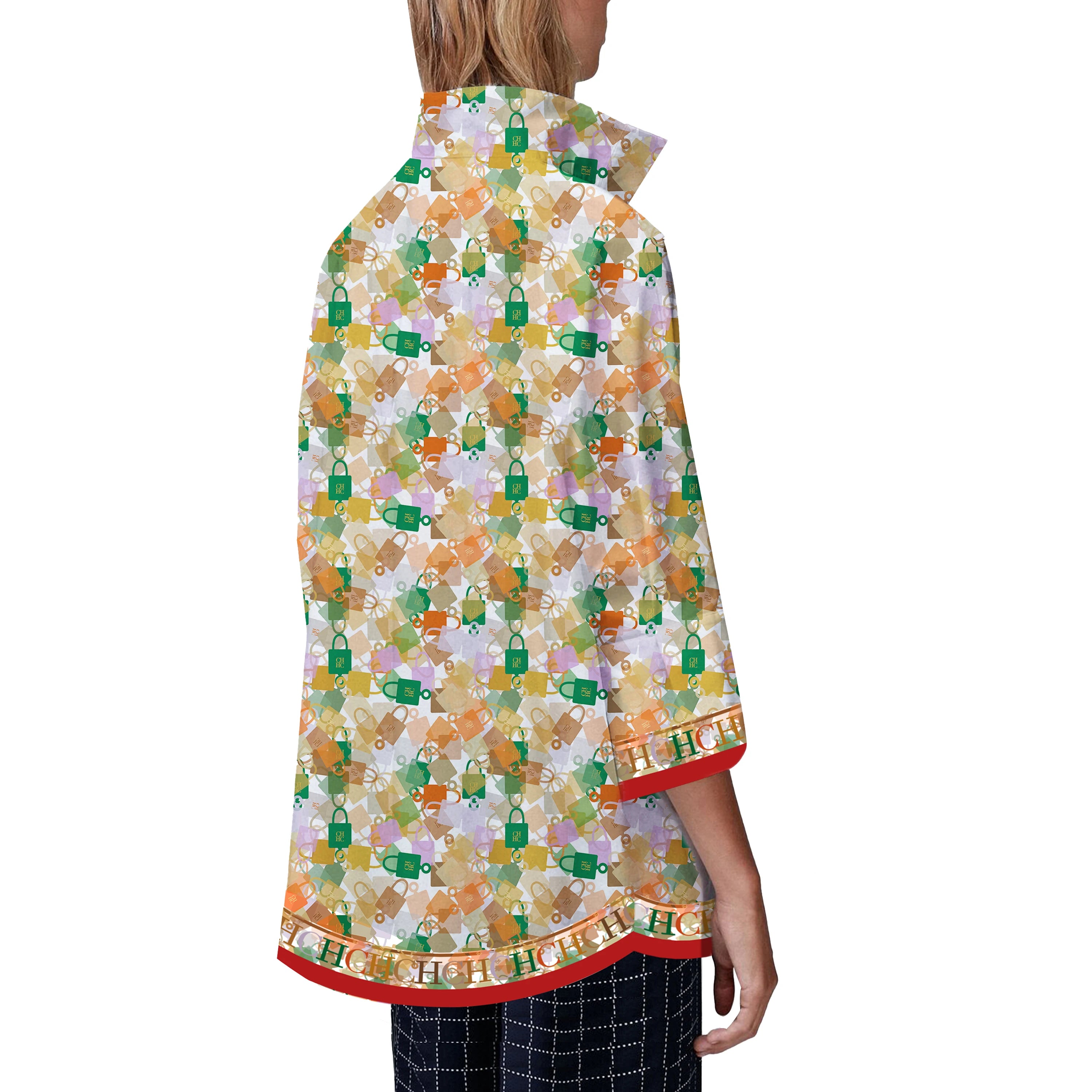 CHCH Printed Casual Blouse – Women’s Loose Half Sleeve Summer Shirt