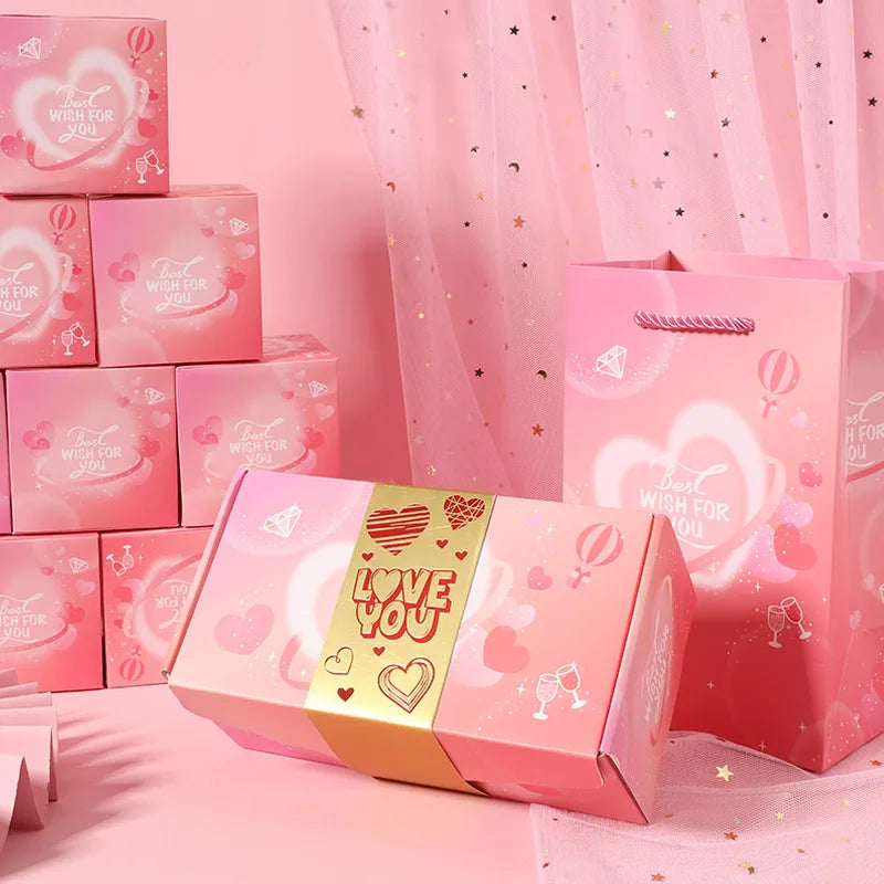 Valentine Surprise Explosion Gift Box – Jumping Love Box Set (12 Pieces)