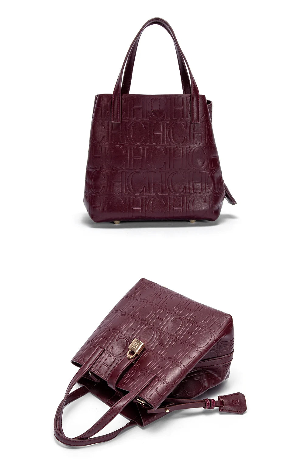 CHCH Luxury Embossed Tote Bag – Structured Casual Shopper