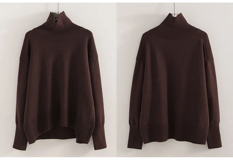 Signature Heavy Knit Turtleneck Sweater — Oversized Fit