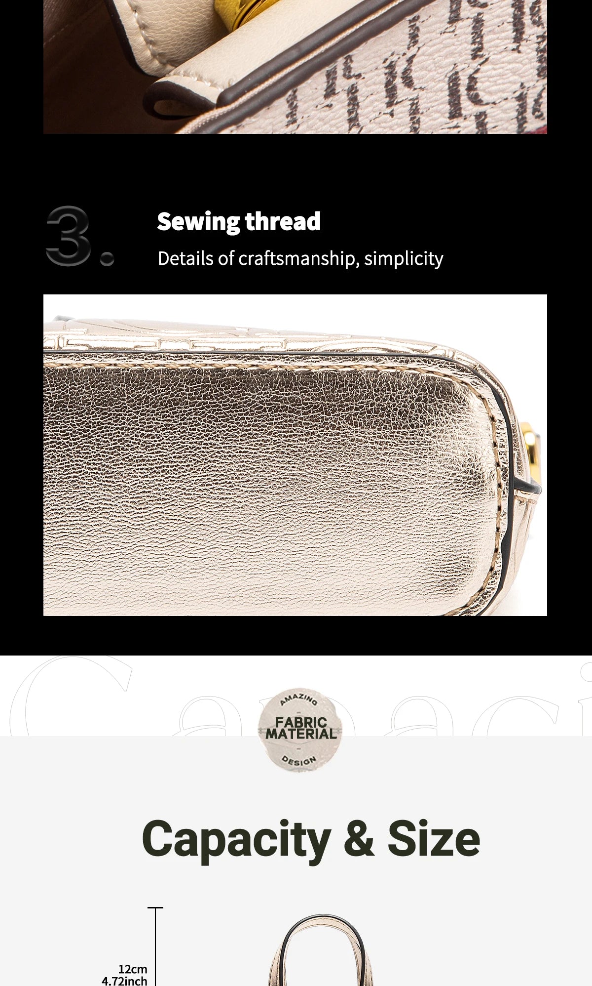 CHCH Luxury Monogram Phone Bag – Textured Crossbody Mini Tote