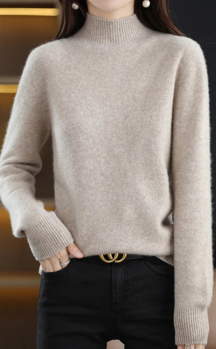 Mock-Neck Knit Sweater — Everyday Layering Essential