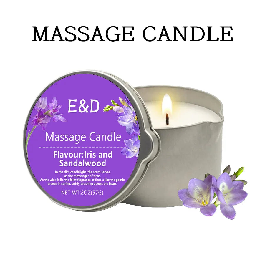 Rose Scented Massage Oil Candle – Romantic Aromatherapy Spa Candle