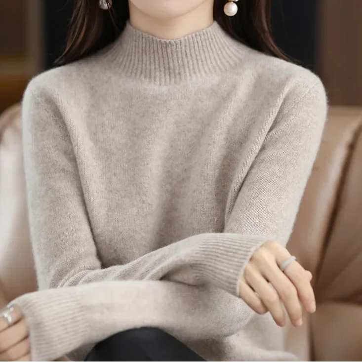 Mock-Neck Knit Sweater — Everyday Layering Essential