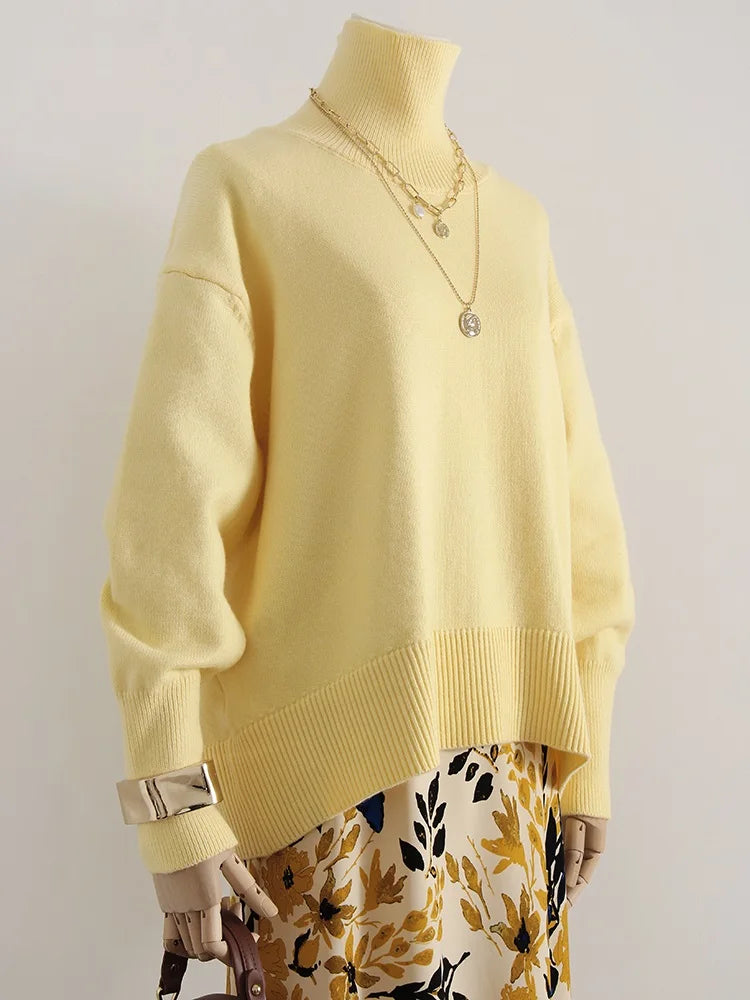 Signature Heavy Knit Turtleneck Sweater — Oversized Fit