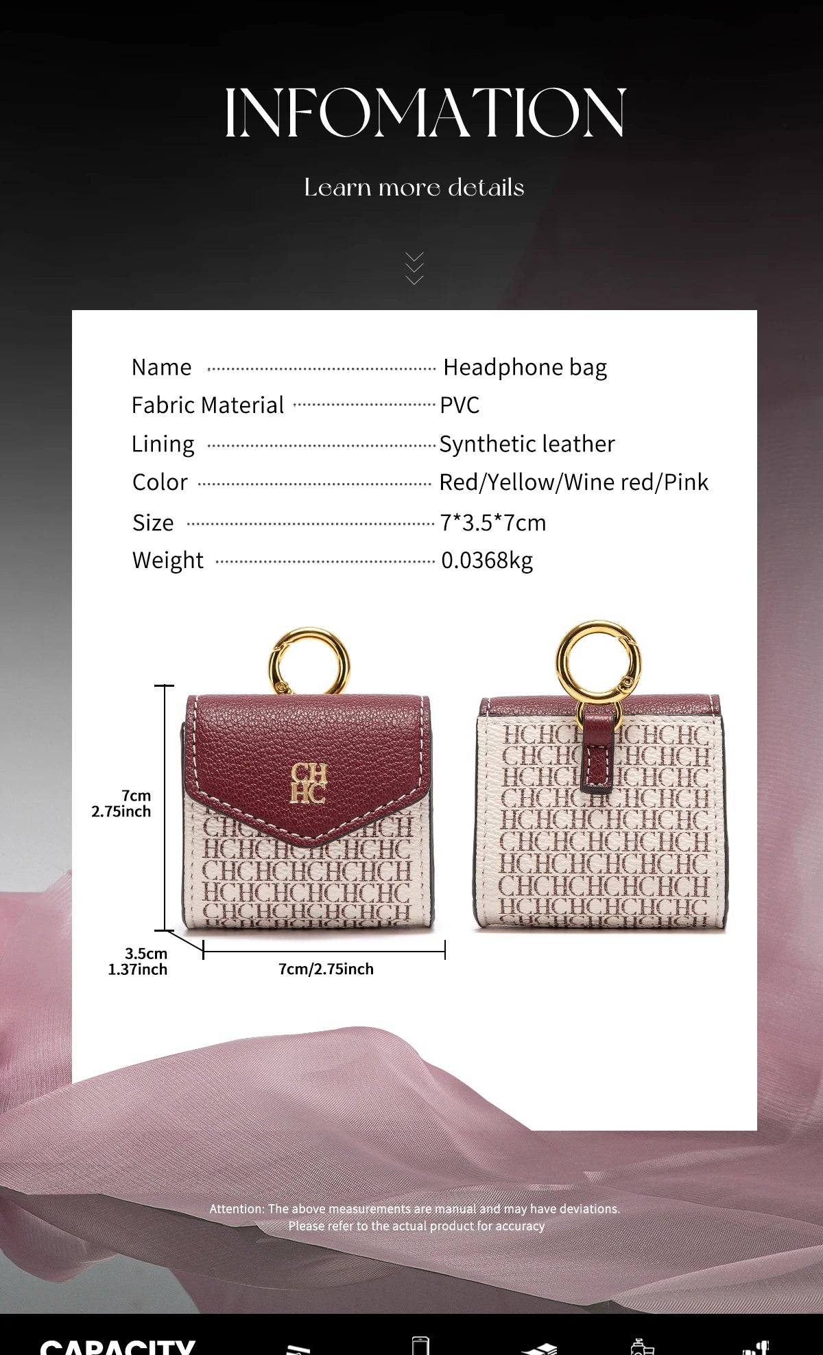 CHCH Luxury Signature Monogram Key Pouch – Mini Wallet Edition