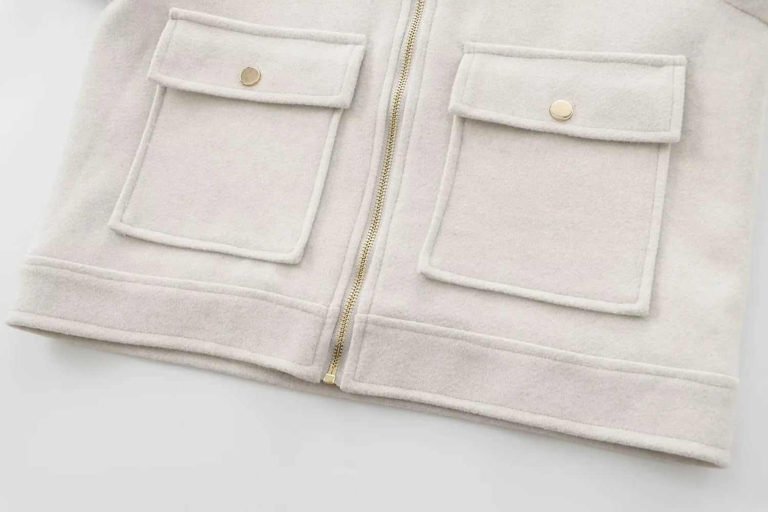 Cropped Zip Jacket with Utility Pockets