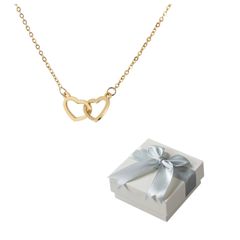 Personalized Heart Name Necklace with Rose Box