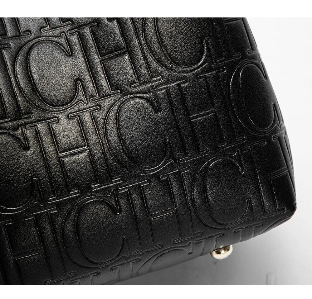 CHCH Luxury Embossed Tote Bag – Structured Casual Shopper