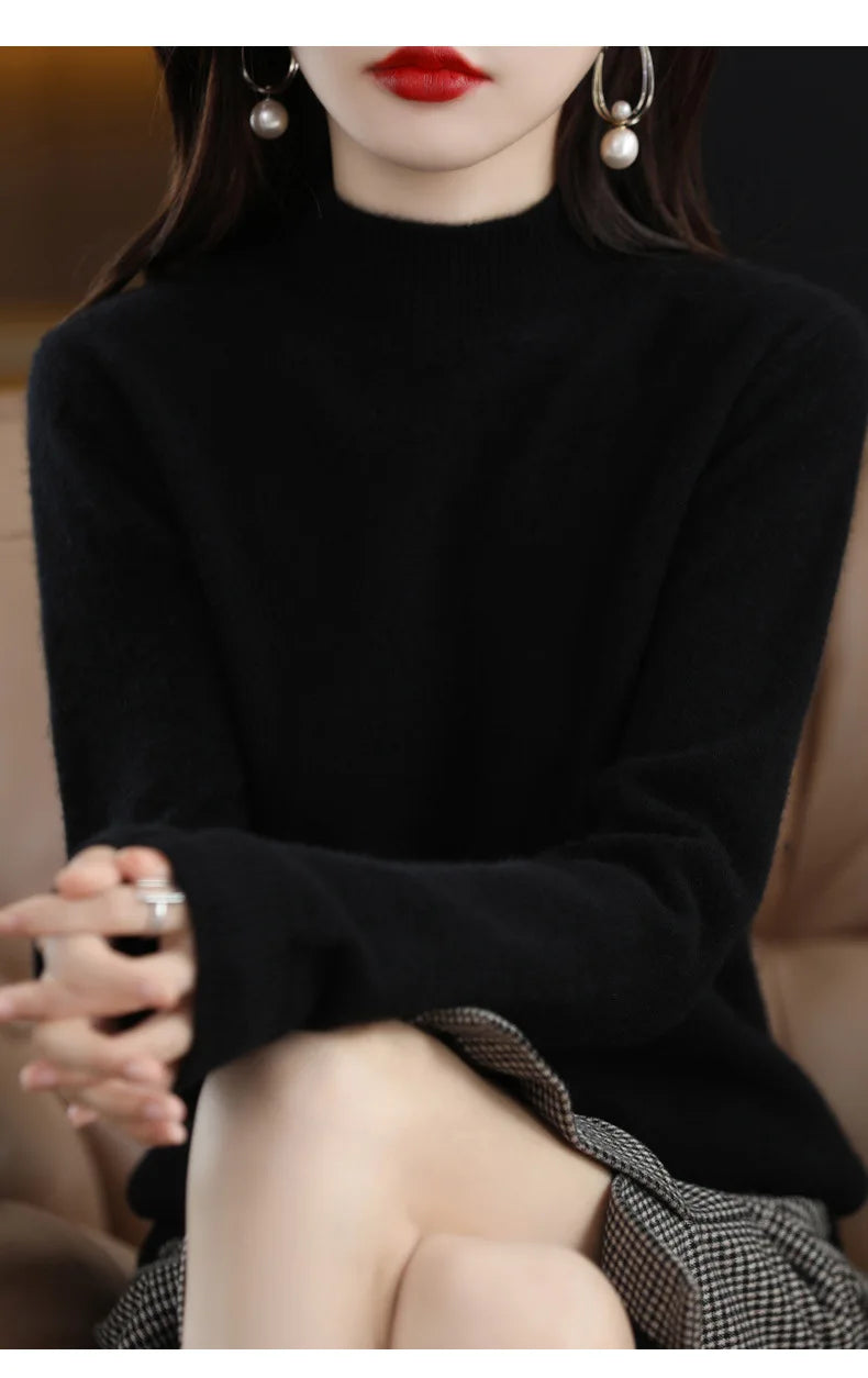 Mock-Neck Knit Sweater — Everyday Layering Essential