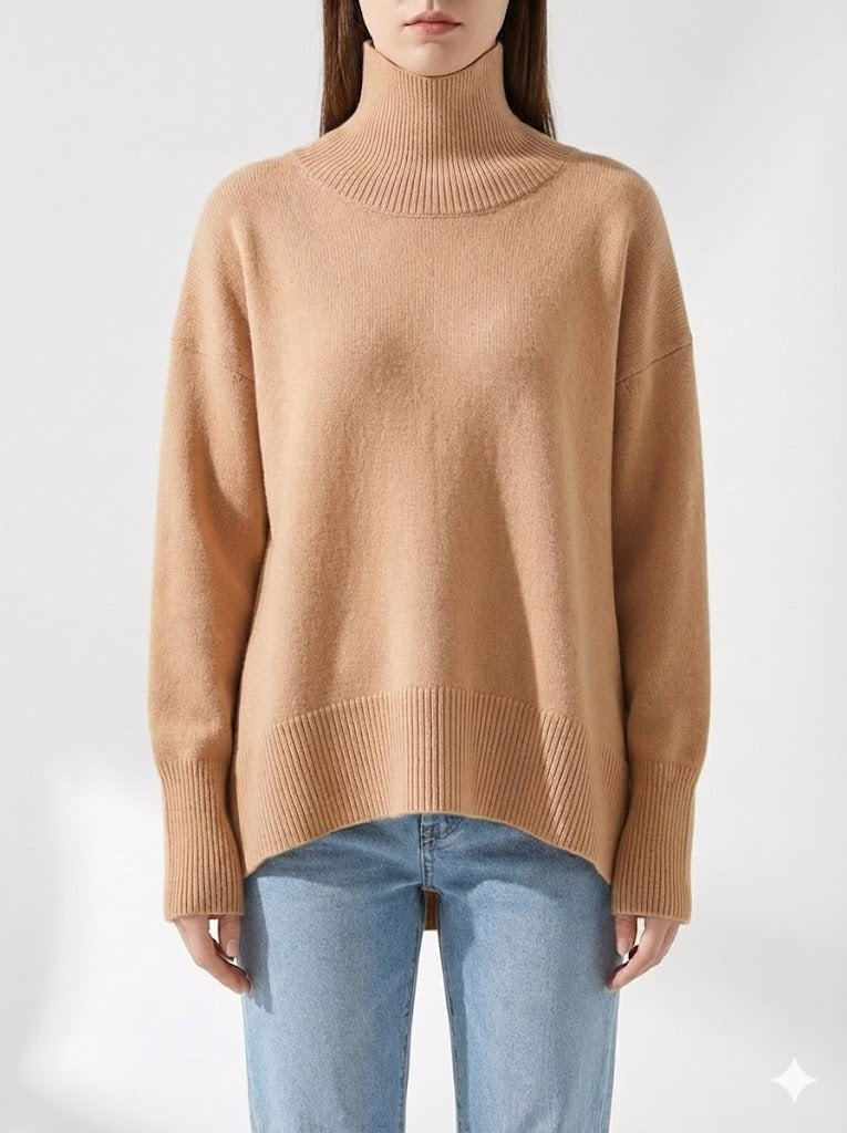Signature Heavy Knit Turtleneck Sweater — Oversized Fit