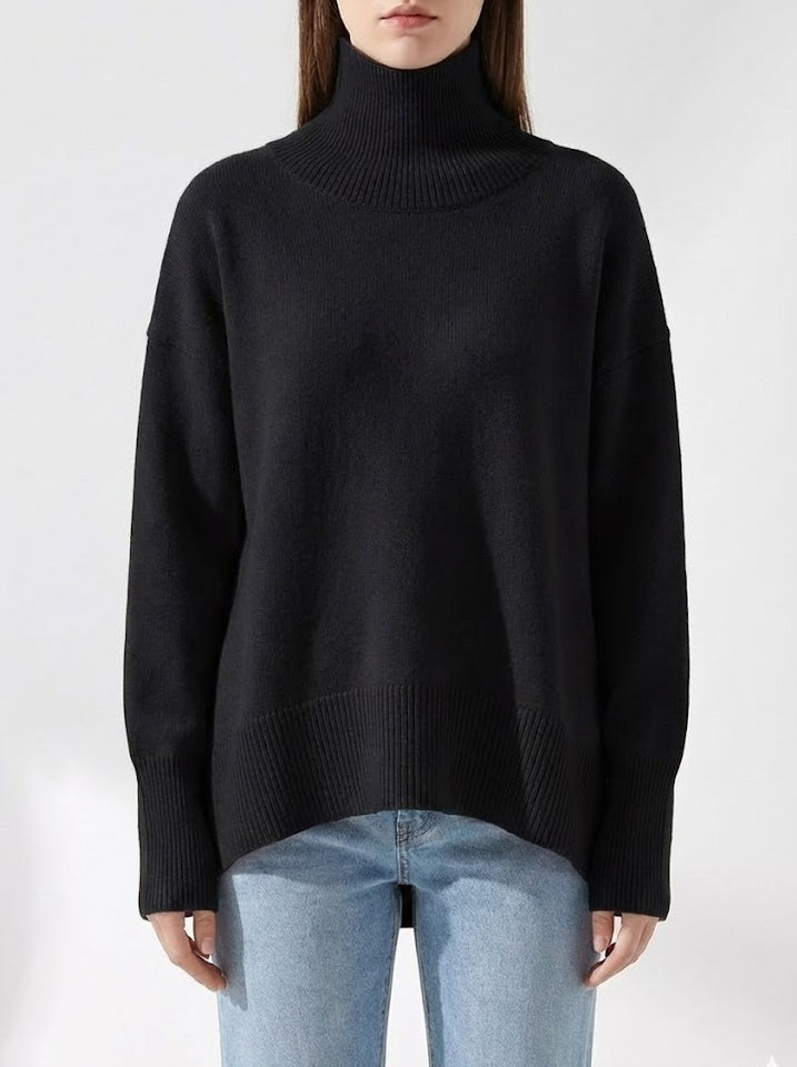 Signature Heavy Knit Turtleneck Sweater — Oversized Fit
