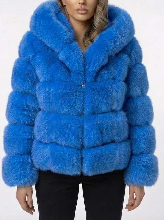 Signature Luxe Faux-Fur Hooded Coat