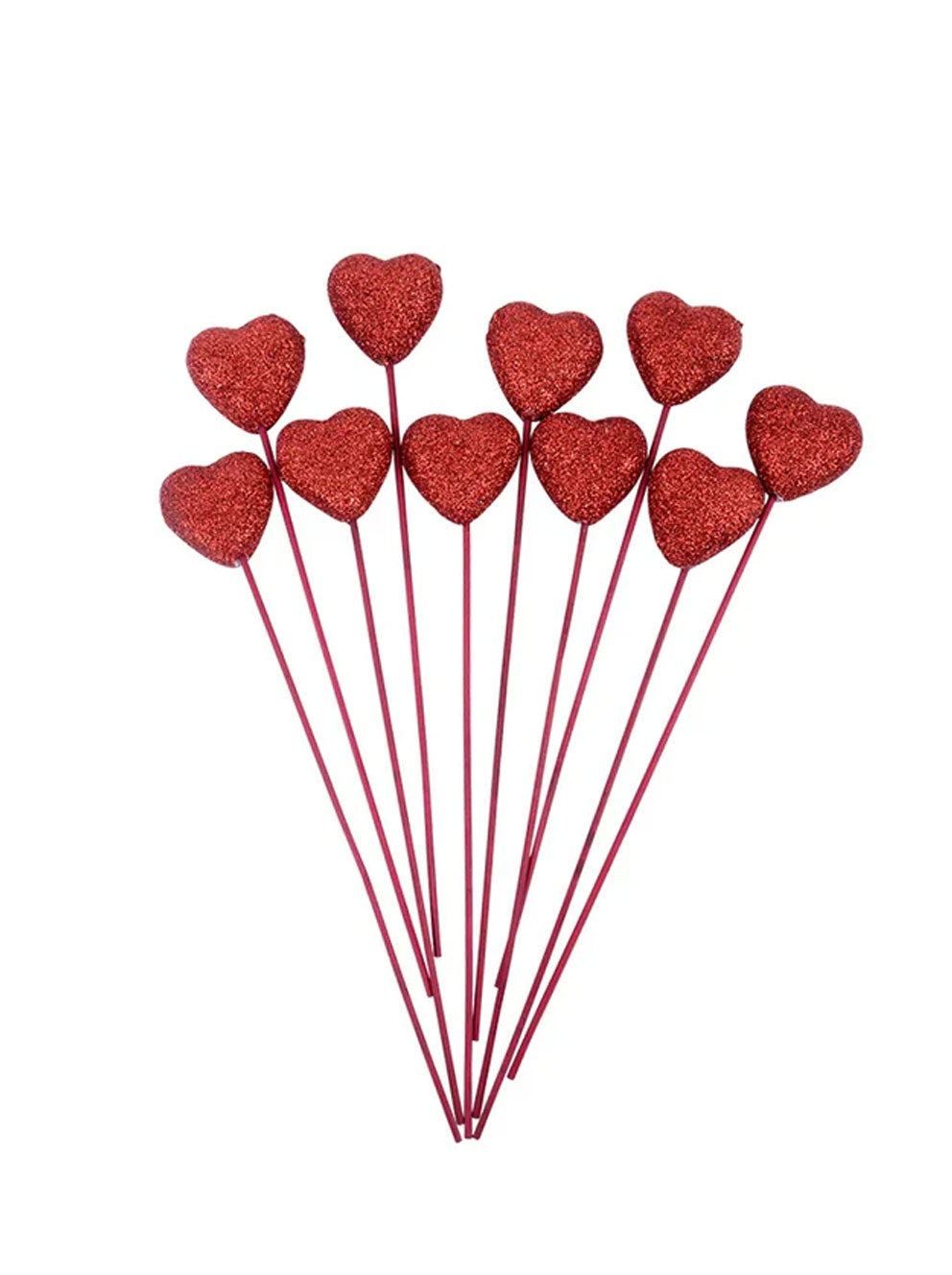 Valentine Heart Cake Toppers Set – Love Cupcake Picks (10–20 Pieces)