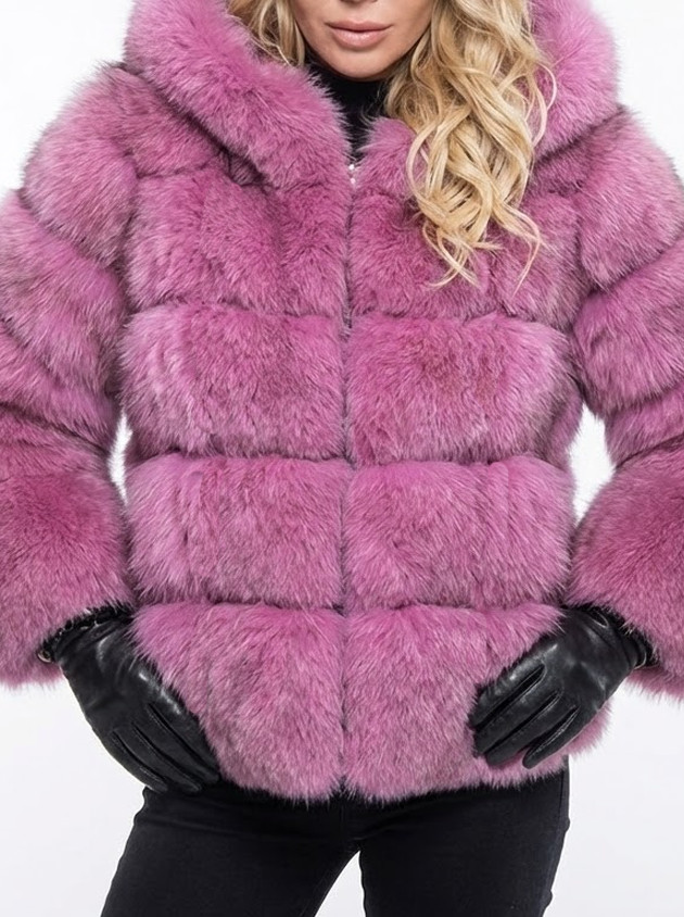 Signature Luxe Faux-Fur Hooded Coat