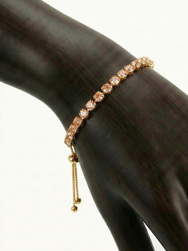 Luxe Spark Adjustable Rhinestone Bracelet – Elegant Statement Wristband
