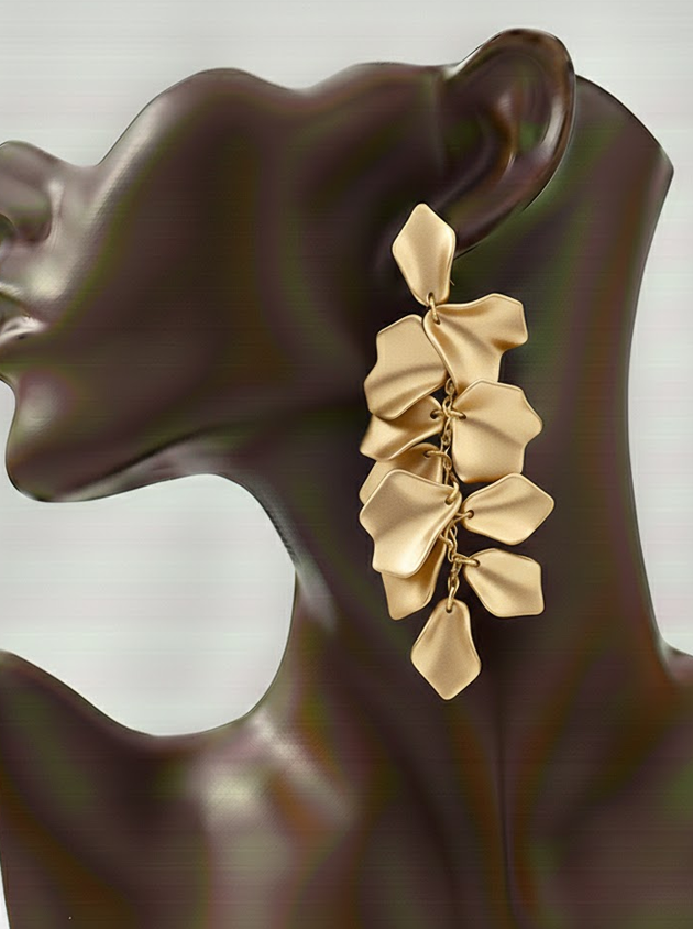 Bohemian Rhapsody: Long Floral Statement Drop Earrings