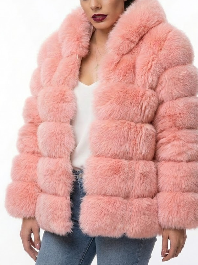 Signature Luxe Faux-Fur Hooded Coat