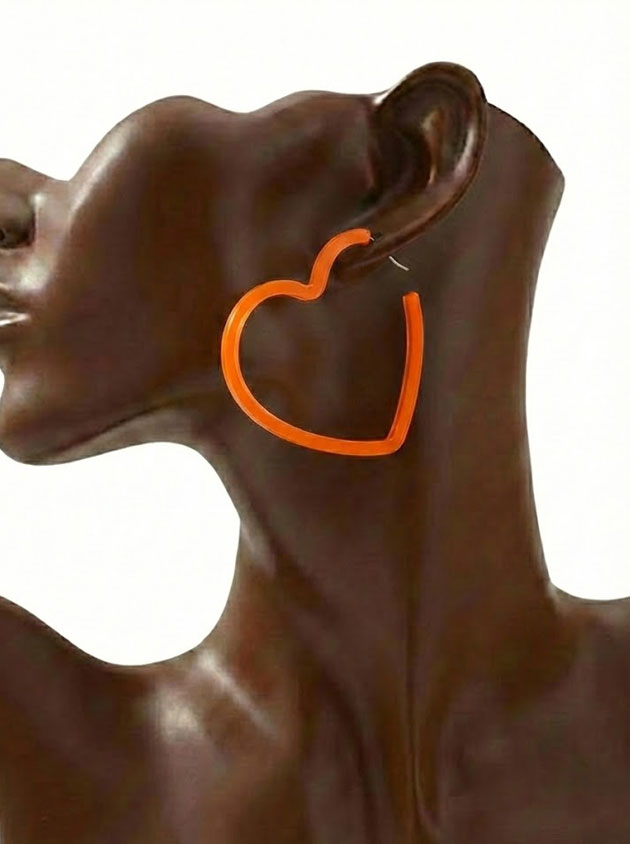 Luna Pop™ Heart Hoop Earrings Set (4-Pair Statement Collection)