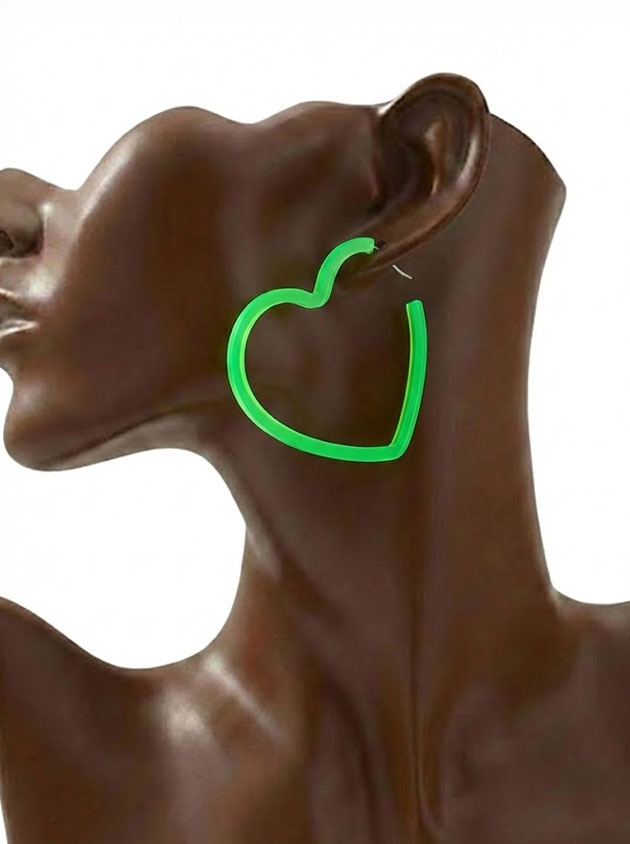 Luna Pop™ Heart Hoop Earrings Set (4-Pair Statement Collection)