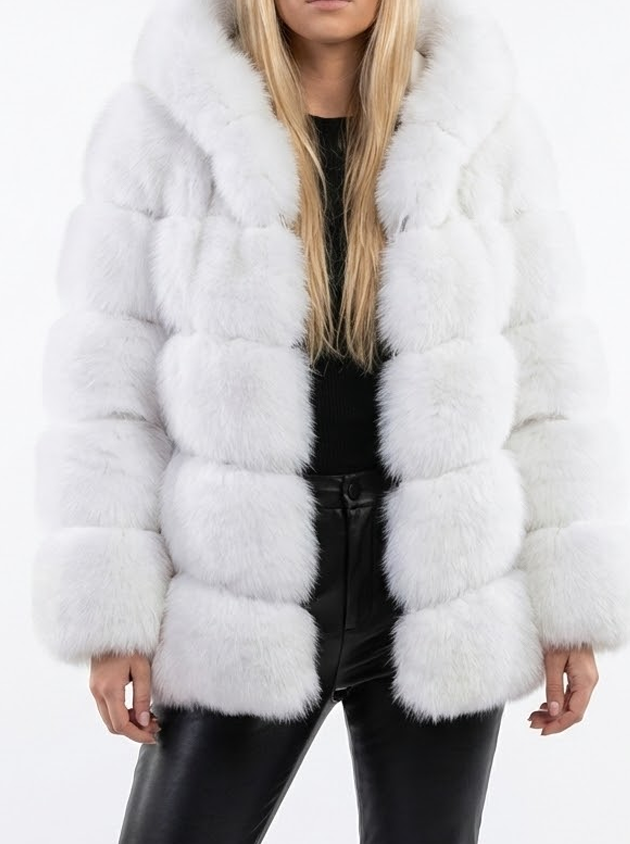 Signature Luxe Faux-Fur Hooded Coat