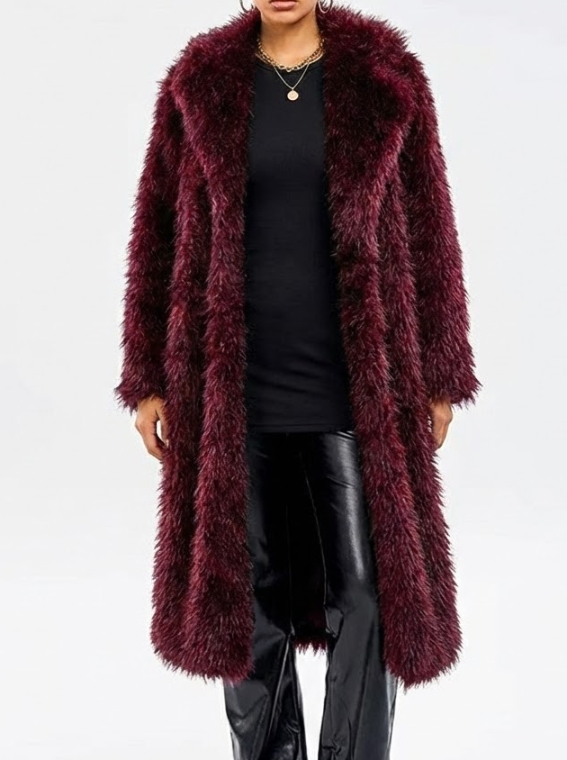 Signature Longline Faux-Fur Overcoat